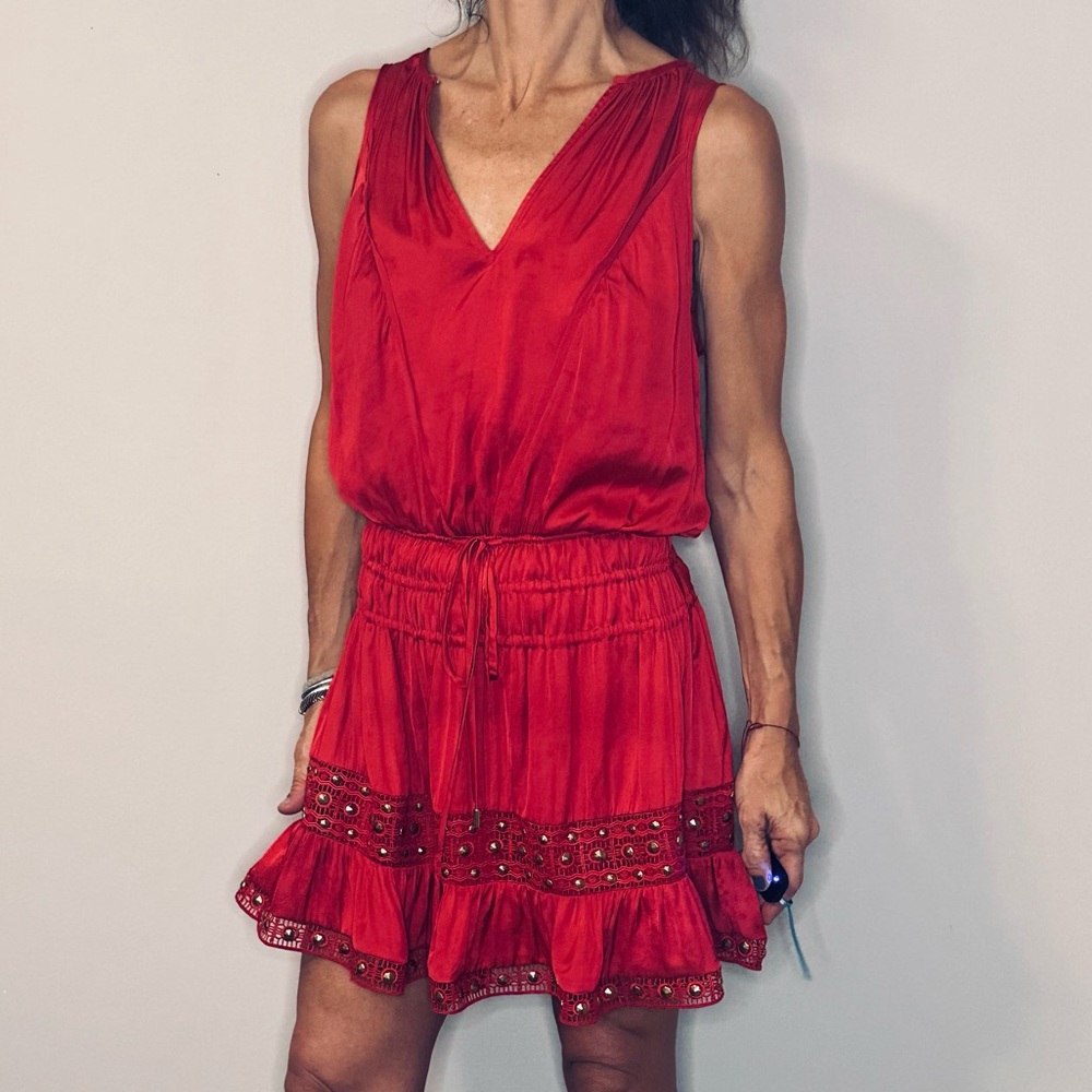 Ramy Brook Maya Mini Dress X Small $500. in mint condition. In GRENADINE. Wow!